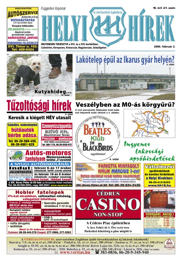 12 HIRDETÉS HELYI HÍREK – FEBRUÁR FEBRUÁR – HELYI HÍREK 12 HIRDETÉS HELYI HÍREK – FEBRUÁR FEBRUÁR – HELYI HÍREK